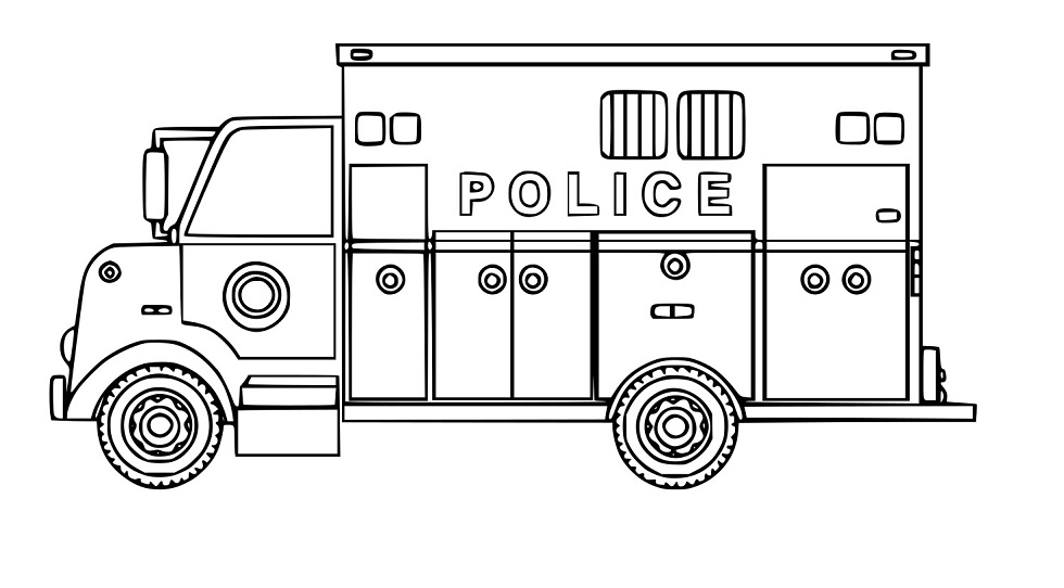 Einfacher Polizeiwagen kostenlos