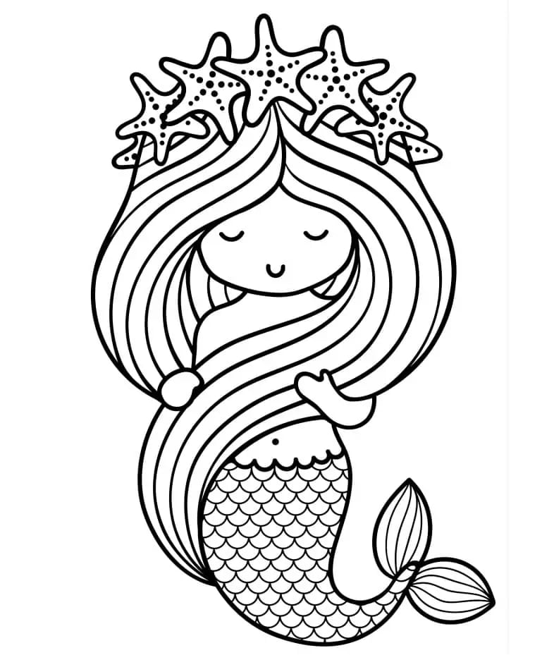 Einfaches Bild einer Meerjungfrauen