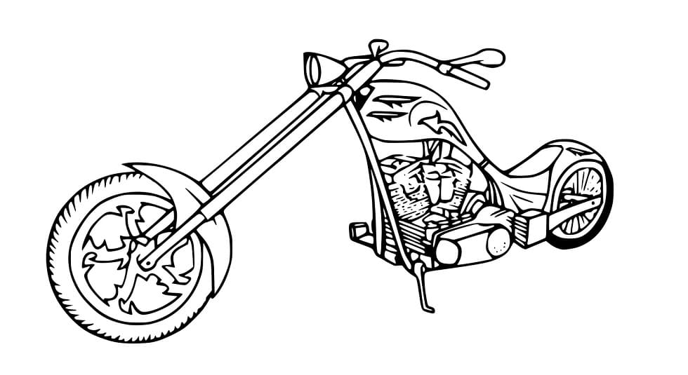 Einfaches Chopper Motorrad