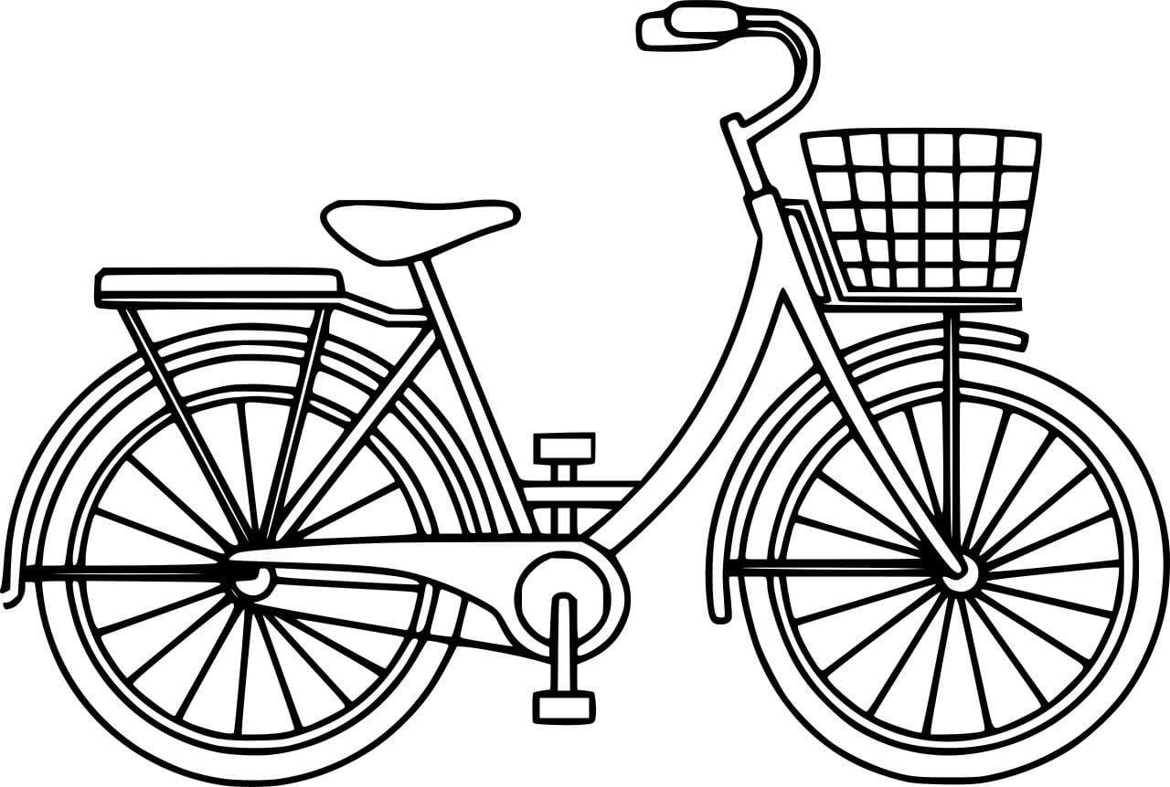 Einfaches Fahrrad mit Korb