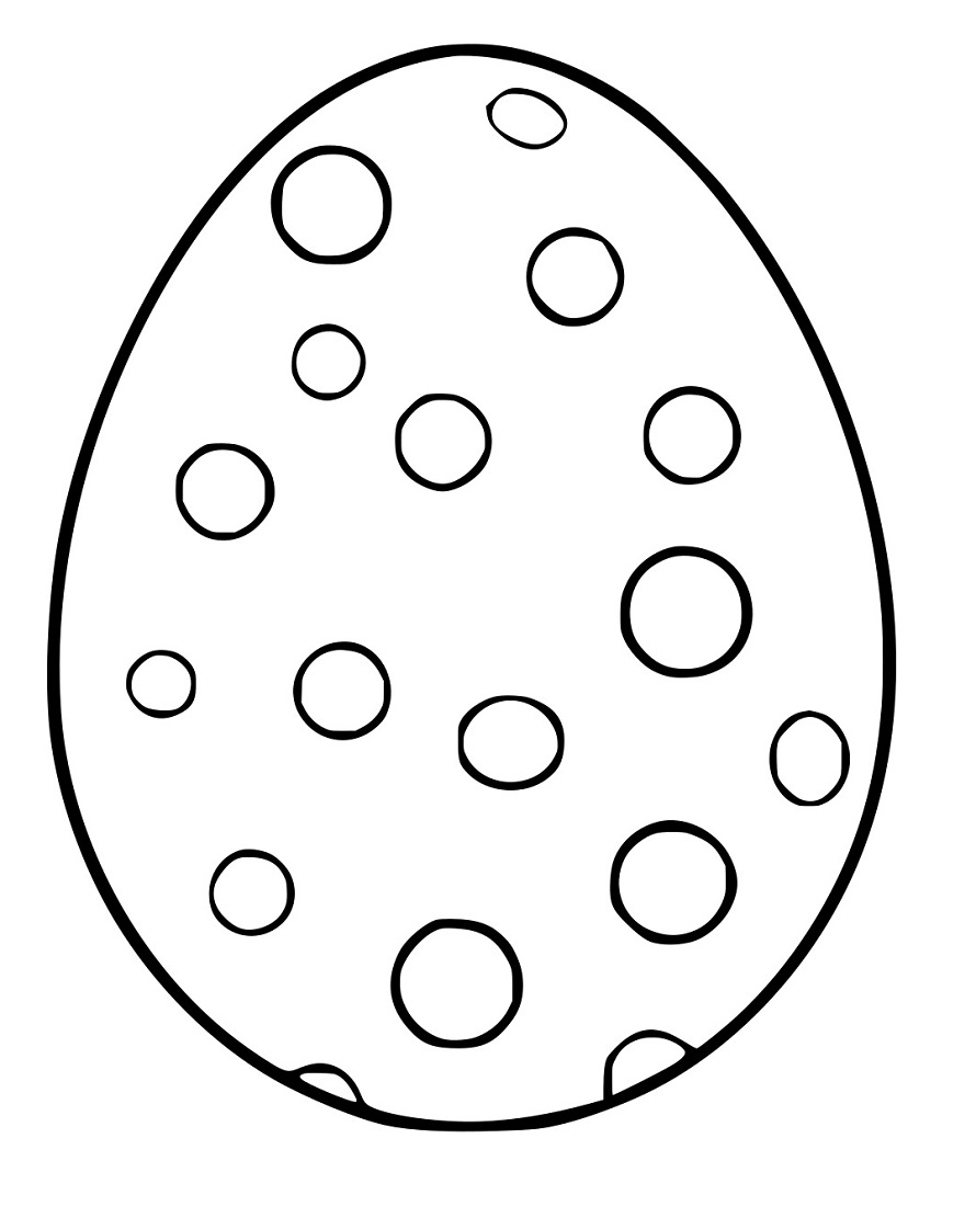 Einfaches Osterei mit Kreismuster