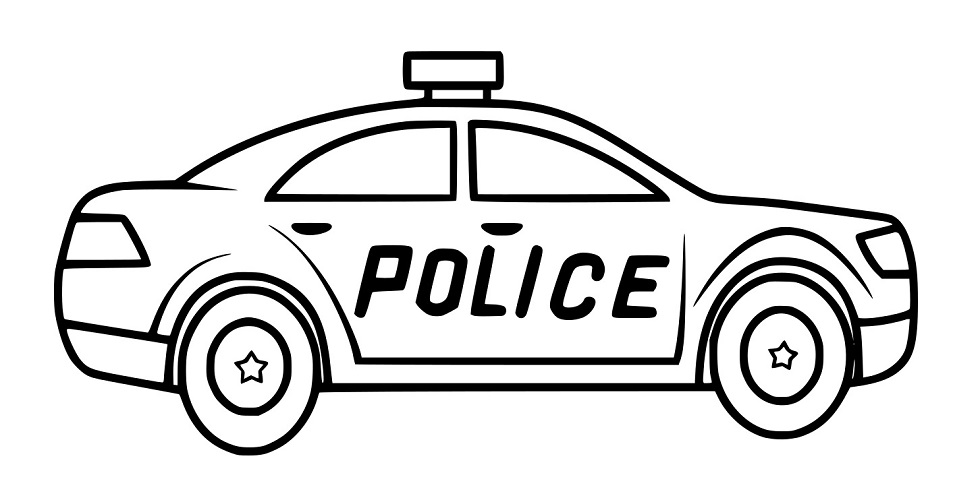 Einfaches Polizeiauto Foto