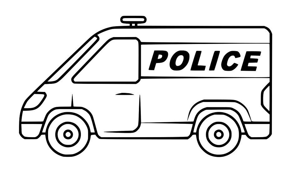 Einfaches Polizeiwagen Bild