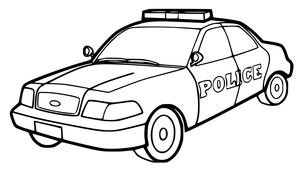 Einfaches realistisches Polizeiauto
