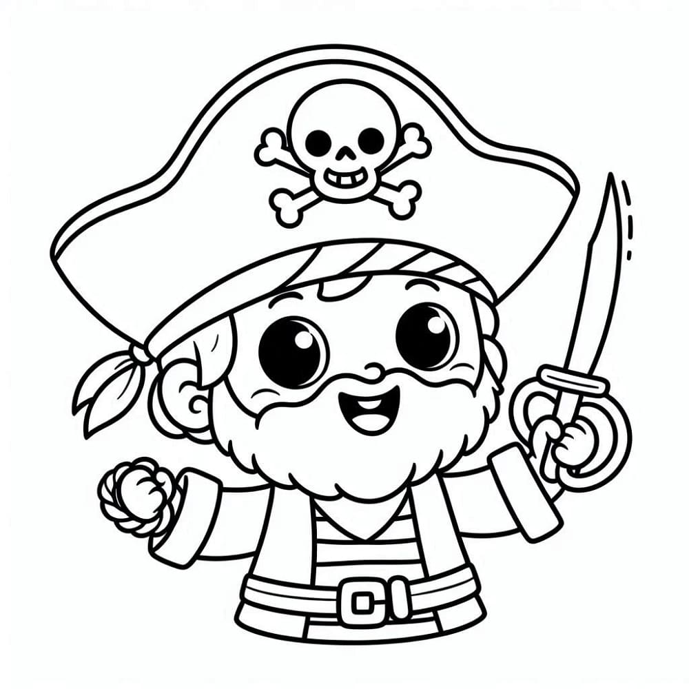 Erstaunliches Bild eines Piraten