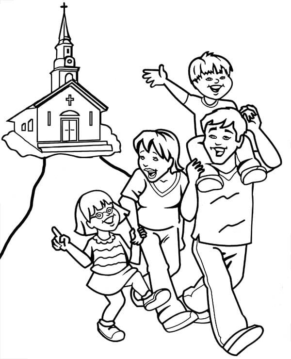 Familie in der Kirche