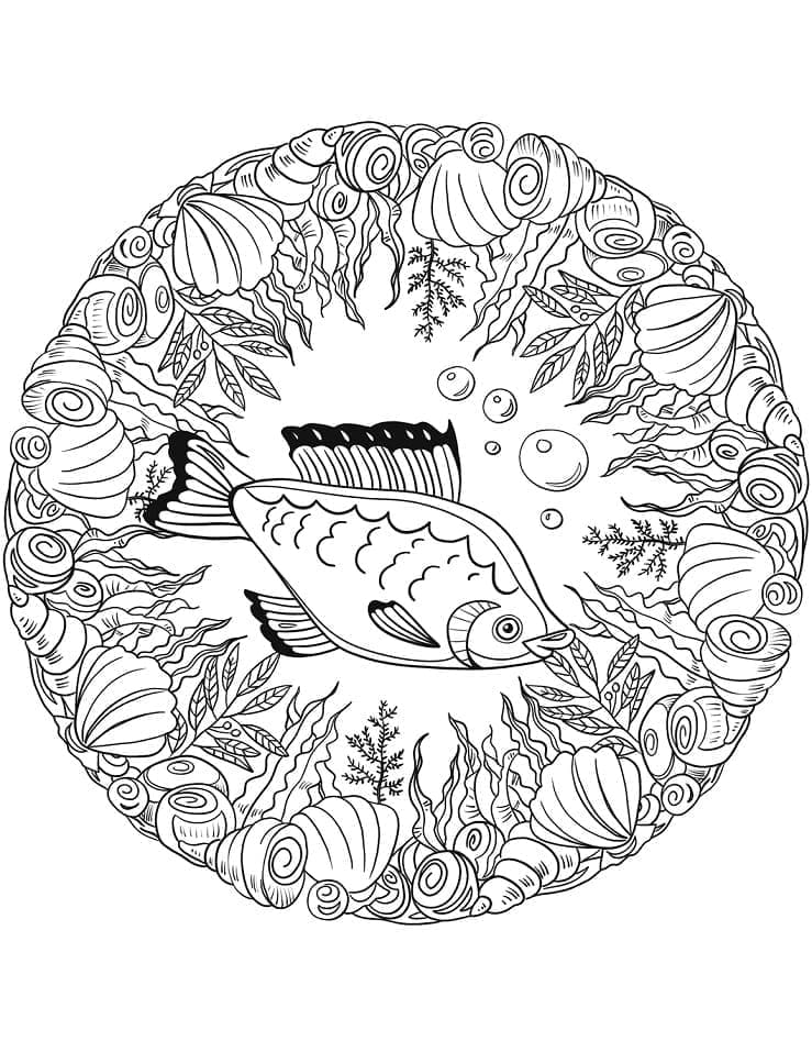 Fisch Tiere Mandala