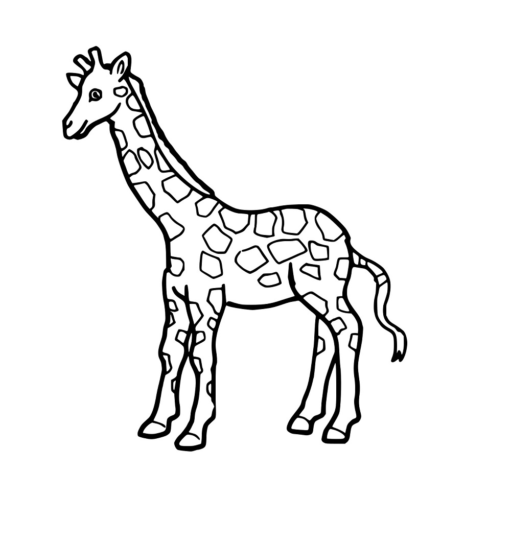 Gehende einfache Giraffe