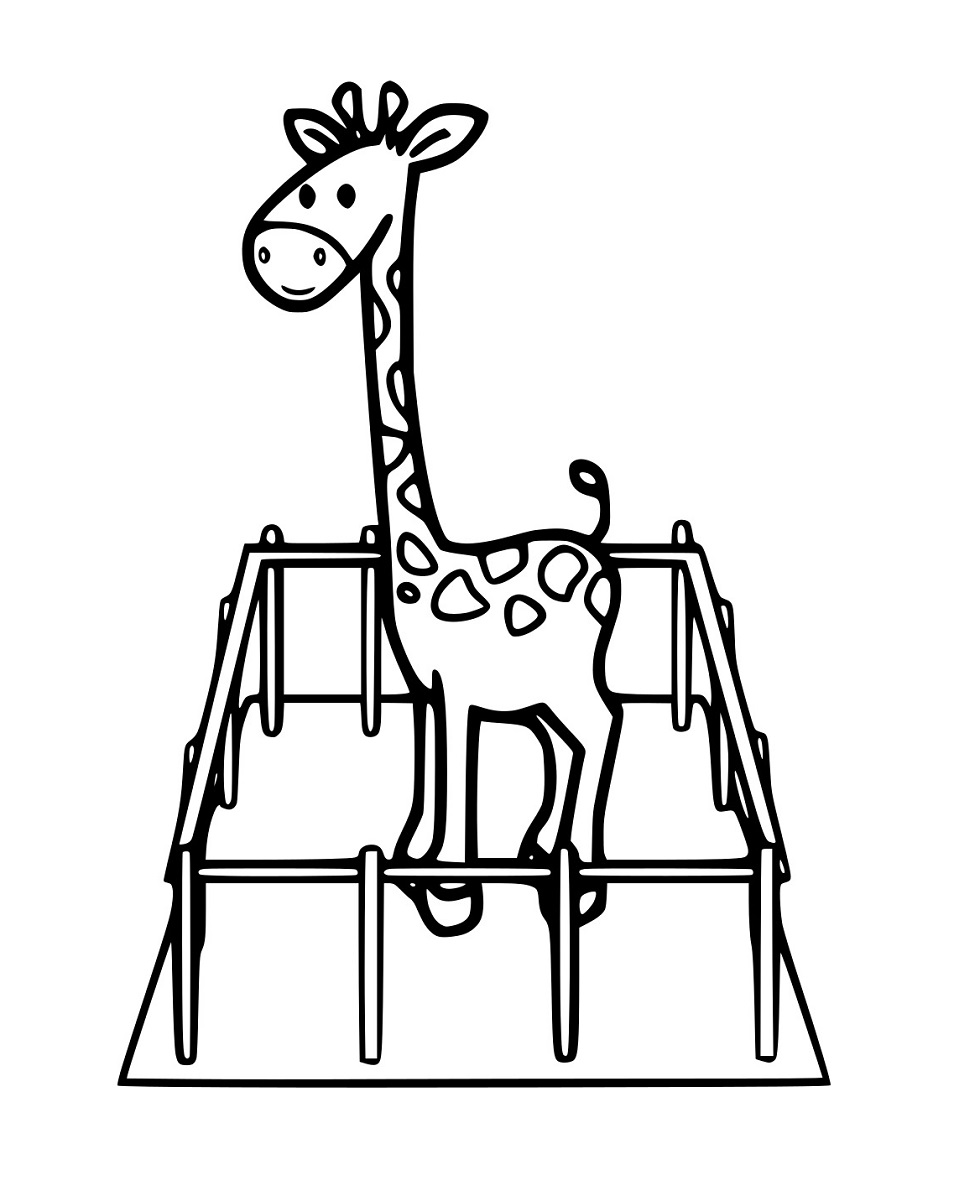Giraffe auf der Bühne