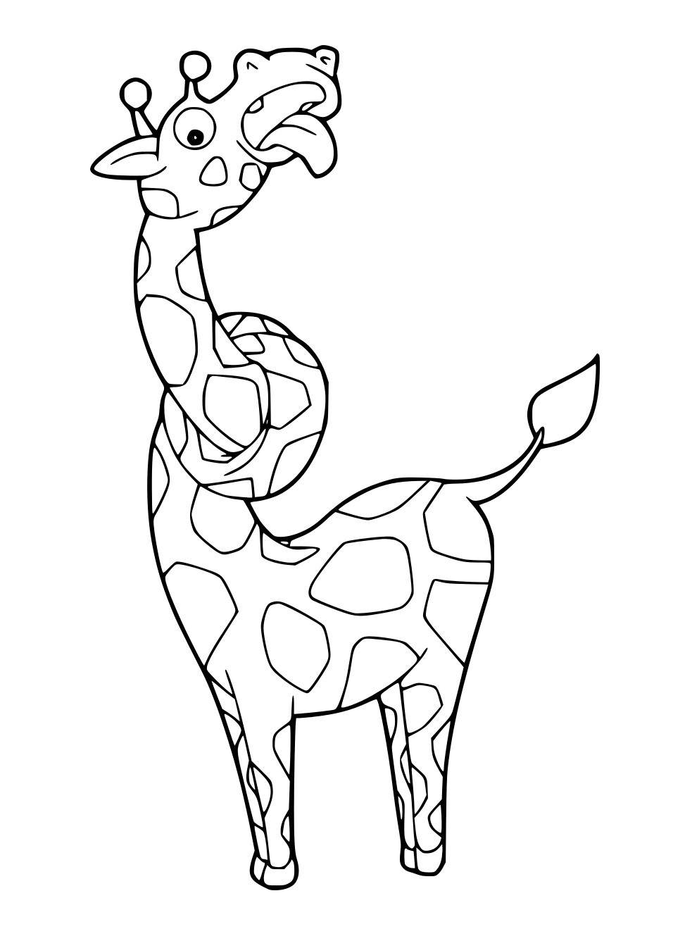 Giraffe mit gebundenem Hals