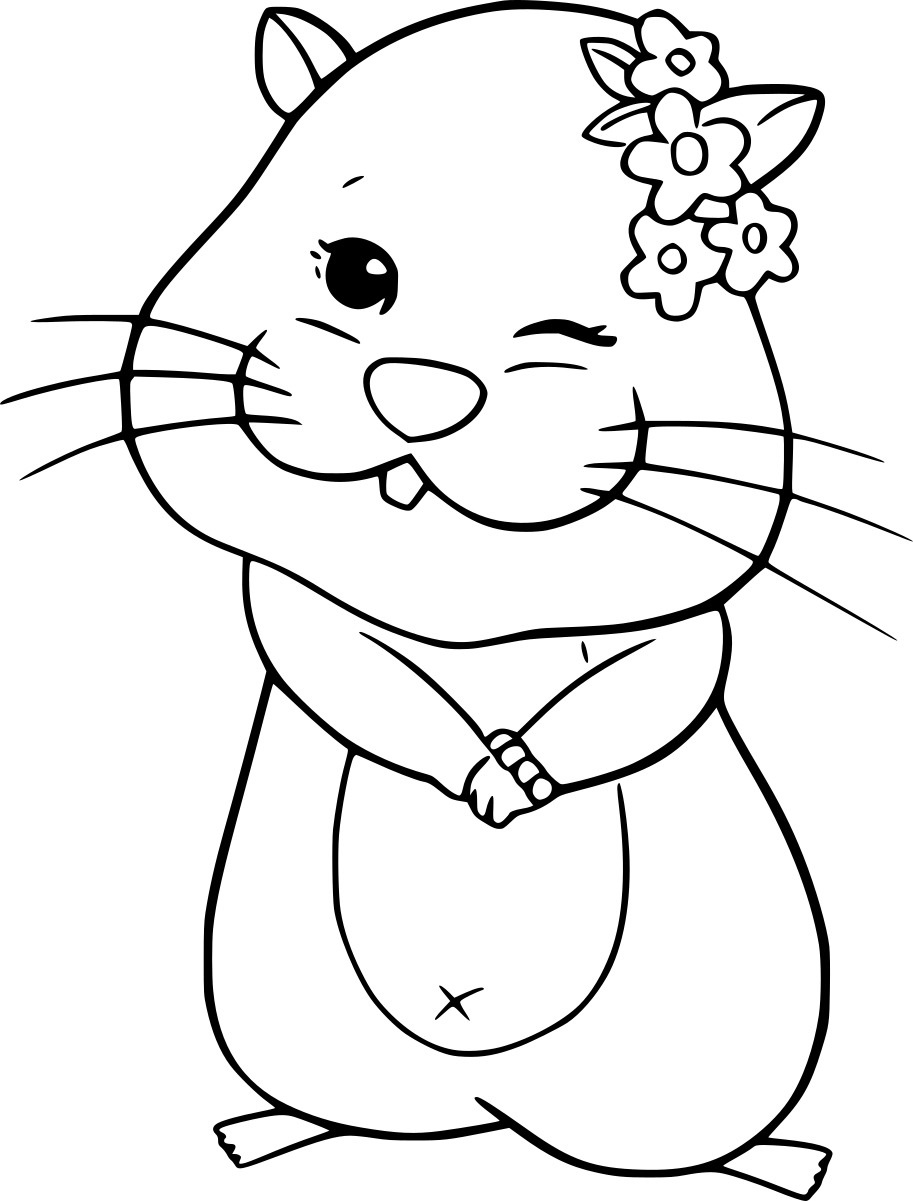 Hamster mit Blumen