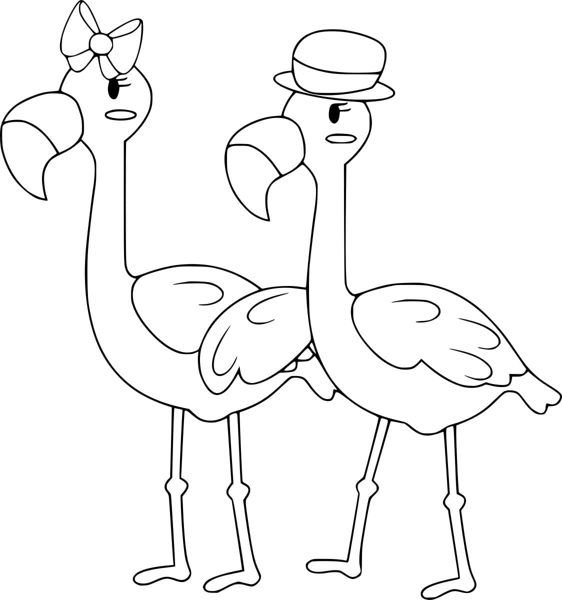 Herr Flamingo und Frau Flamingo