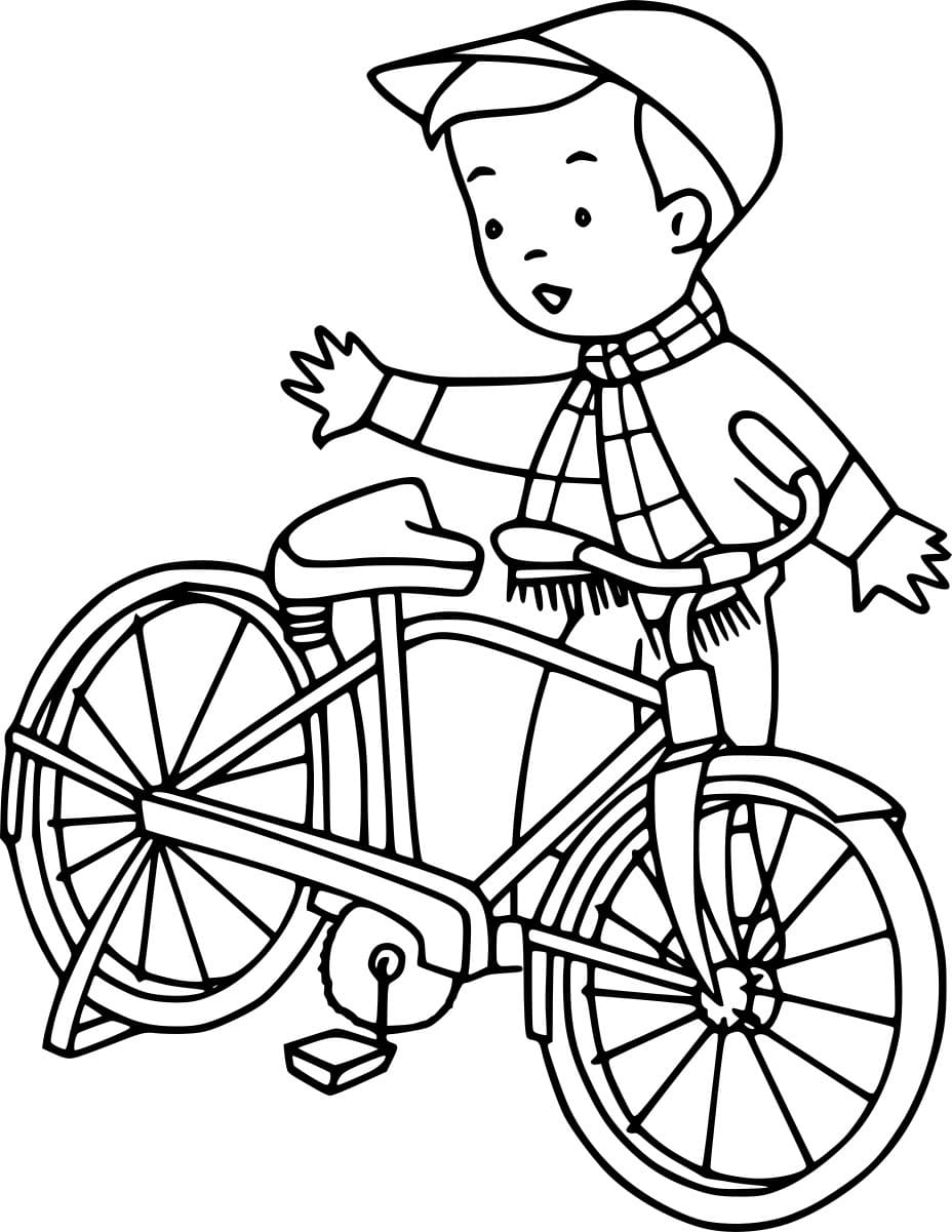 Junge und ein Fahrrad