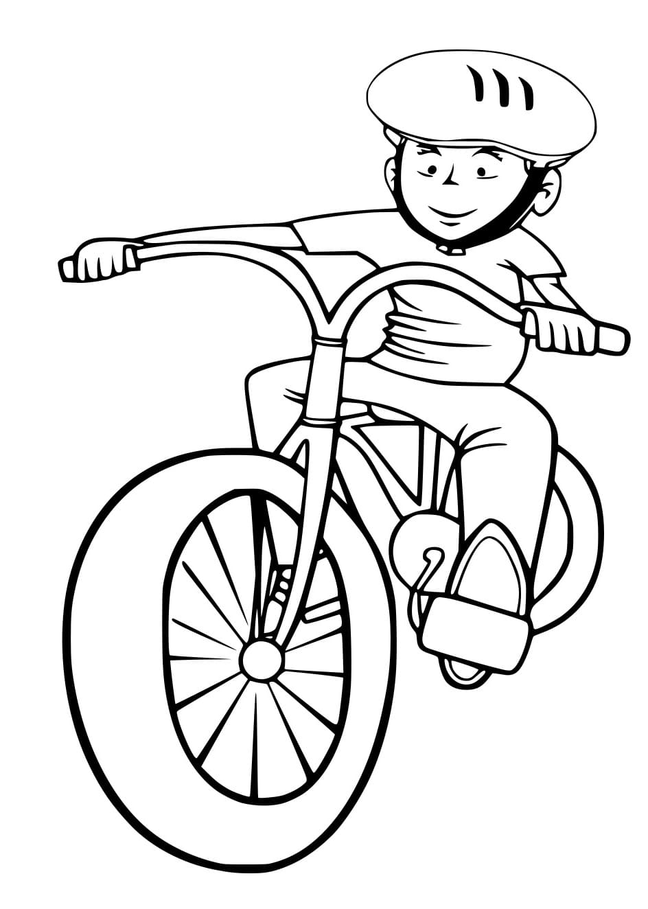 Junger Mann auf einem Fahrrad