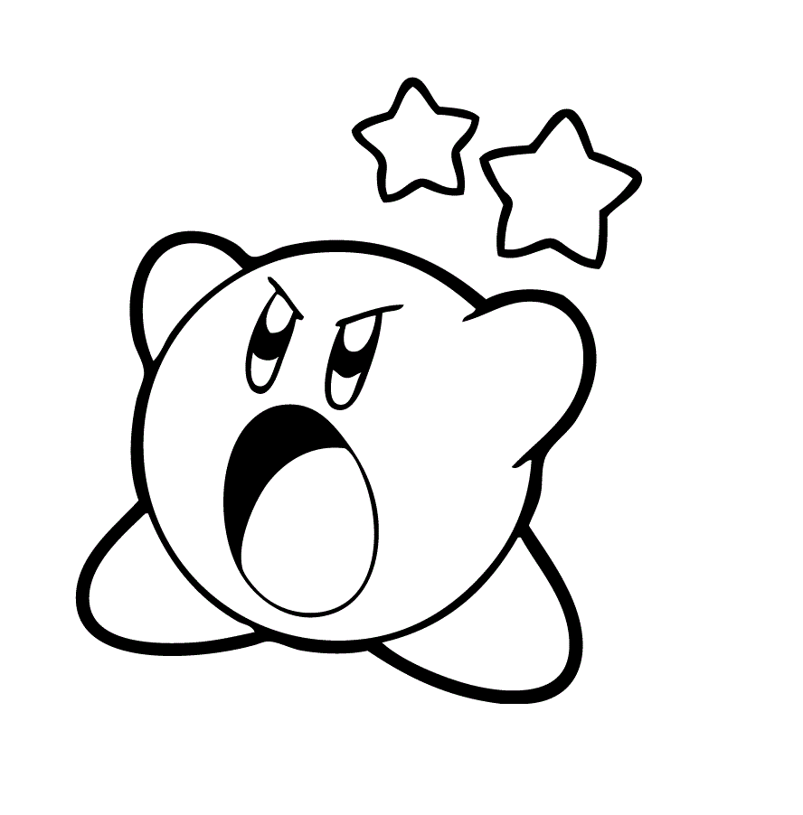 Kirby mit Sternen