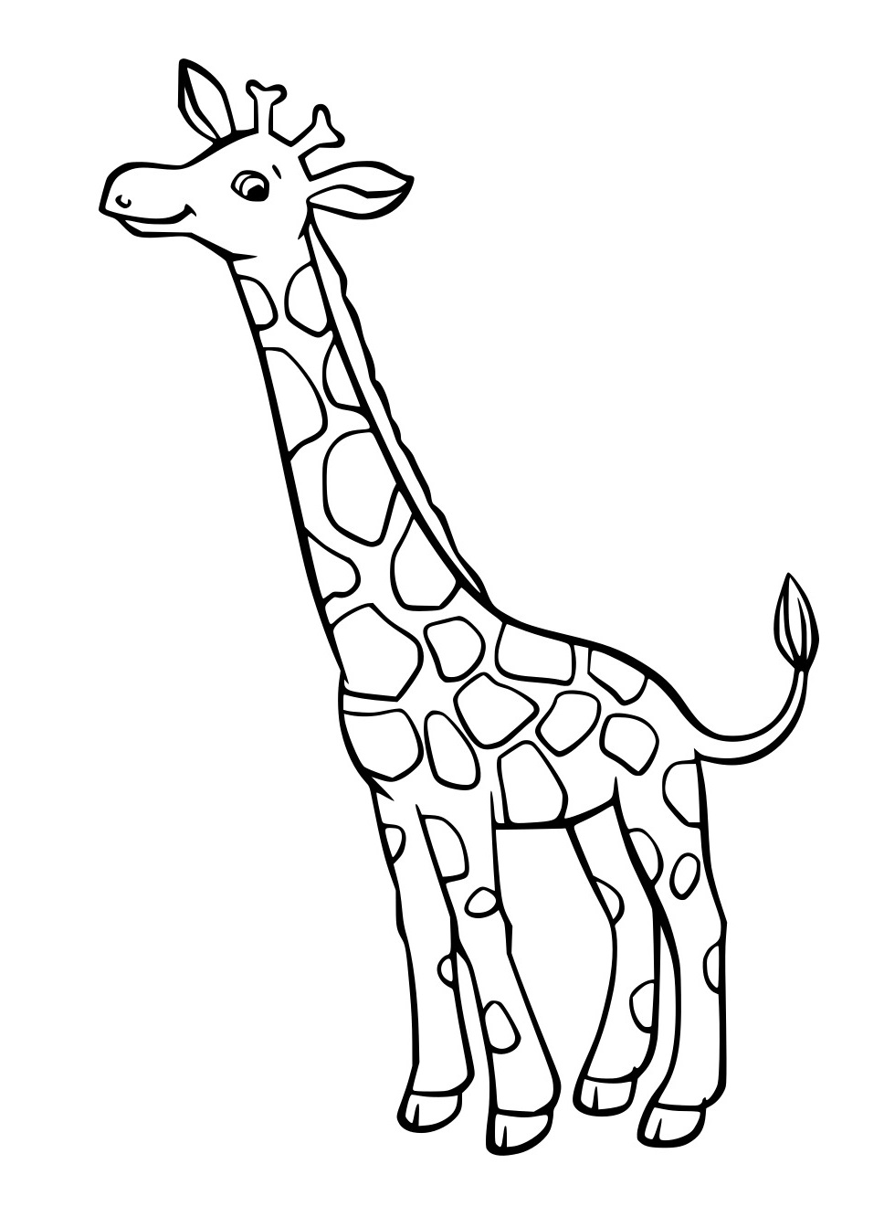 Kleine lächelnde Giraffe