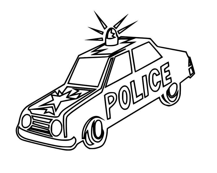 Klingeln eines Polizeiauto