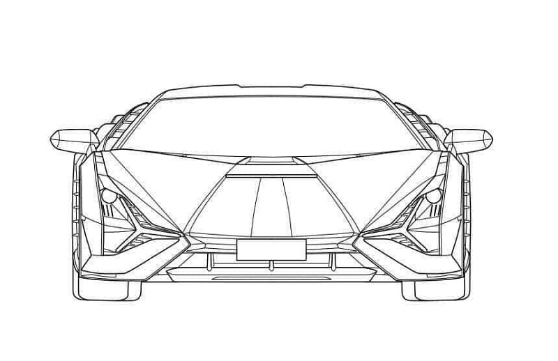 Kostenloses druckbares Lamborghini Auto