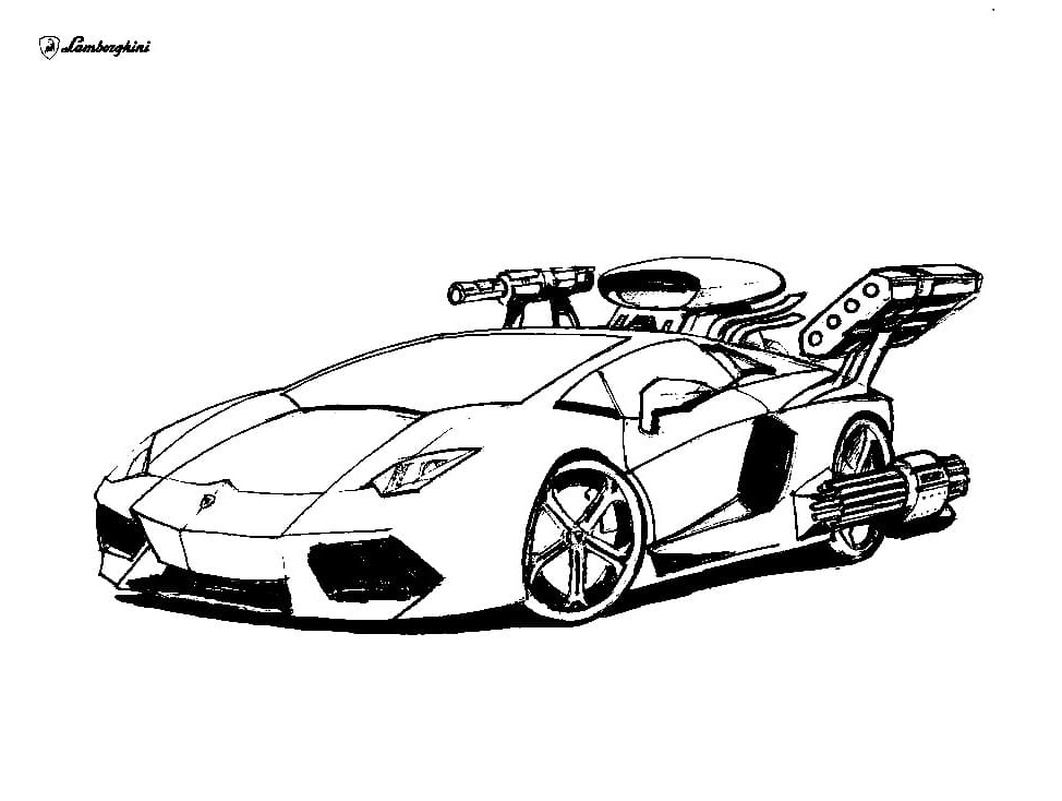 Lamborghini mit Waffen