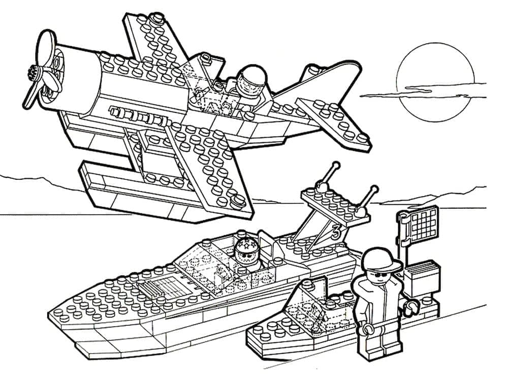 Lego City Flugzeug und Boot