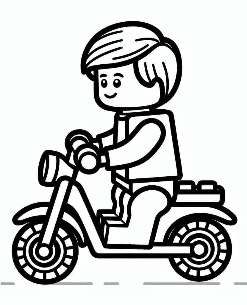 Lego Junge auf Motorrad