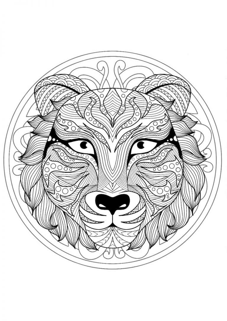 Löwen Tiere Mandala