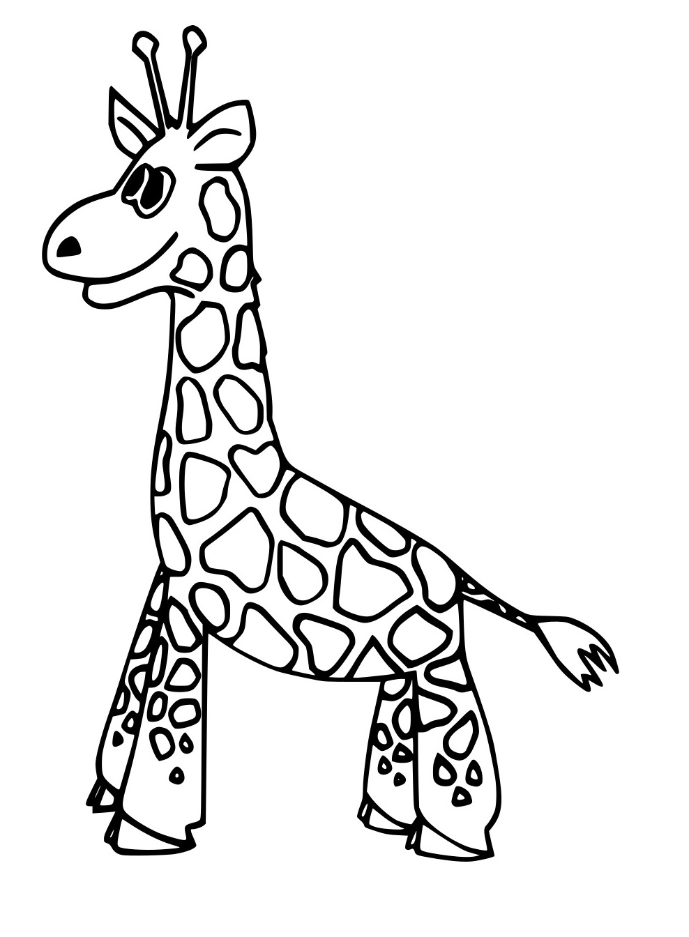 Lustige Karikatur Giraffe