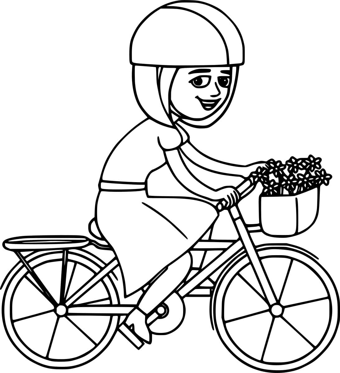 Mädchen auf einem Fahrrad