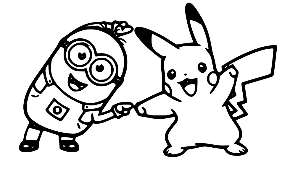 Minions und Pikachu