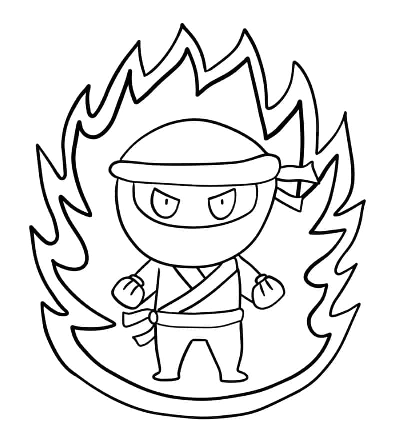 Ninja in Flammen