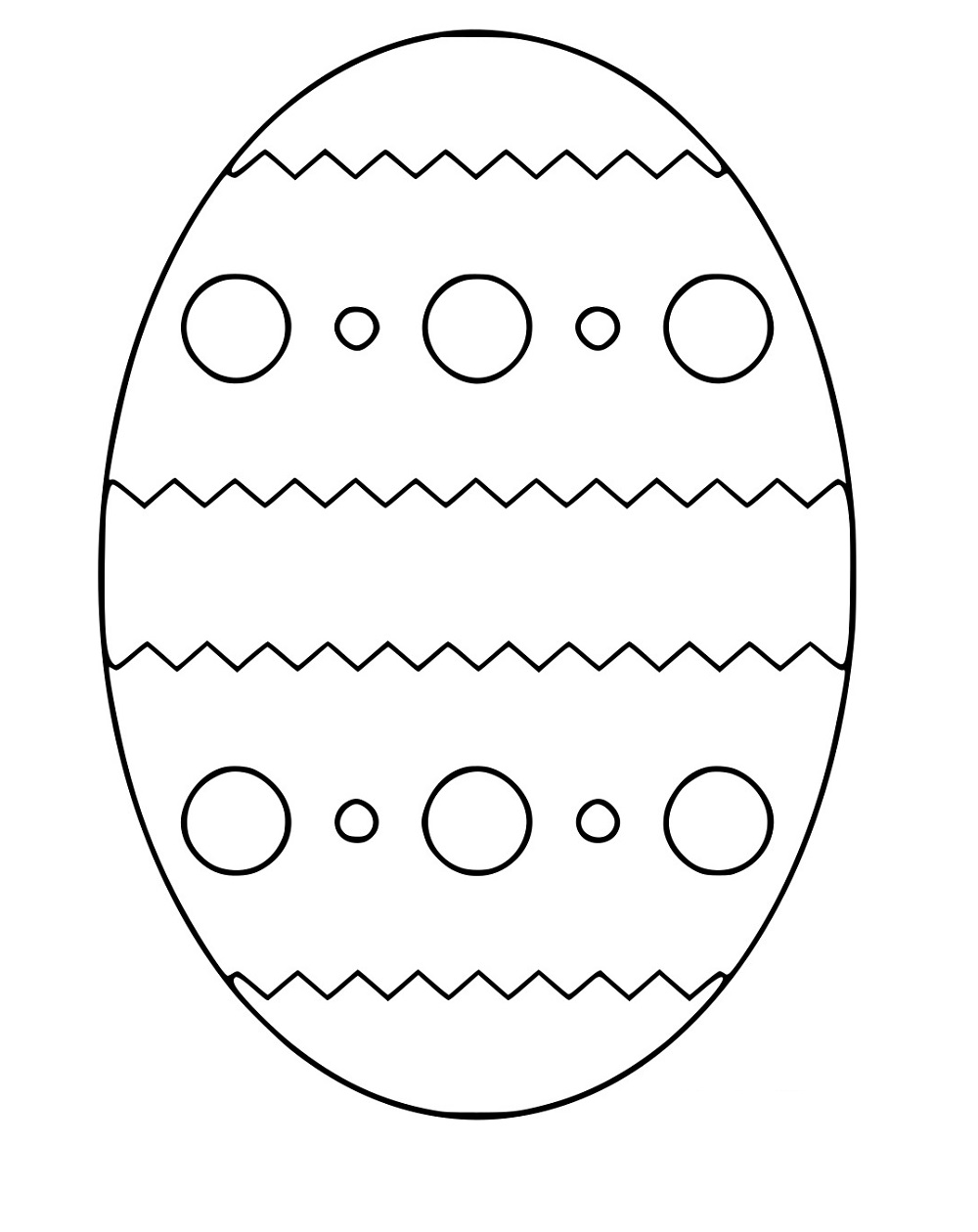 Osterei mit großen und kleinen Kreisen