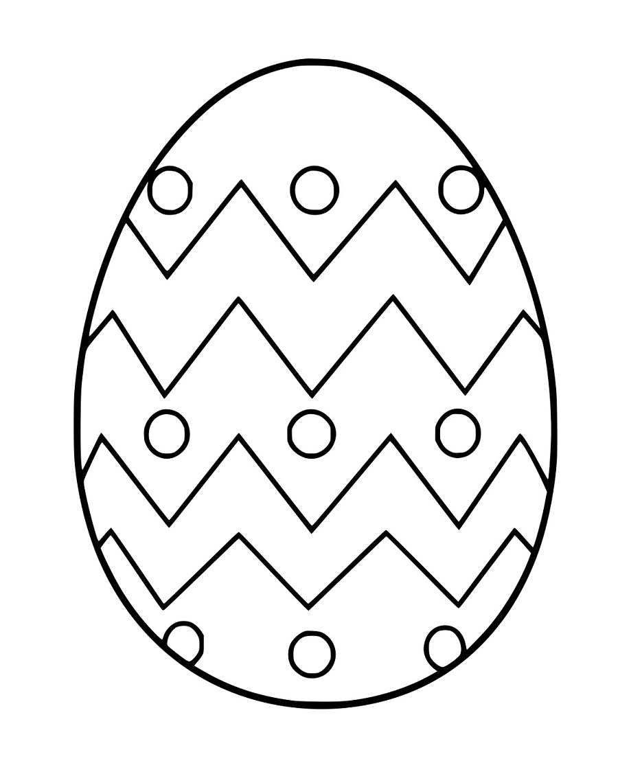 Osterei mit Kreis und Faltlinienmuster