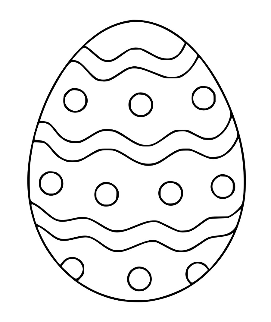 Osterei mit Kreis und Wellenlinienmuster Bild