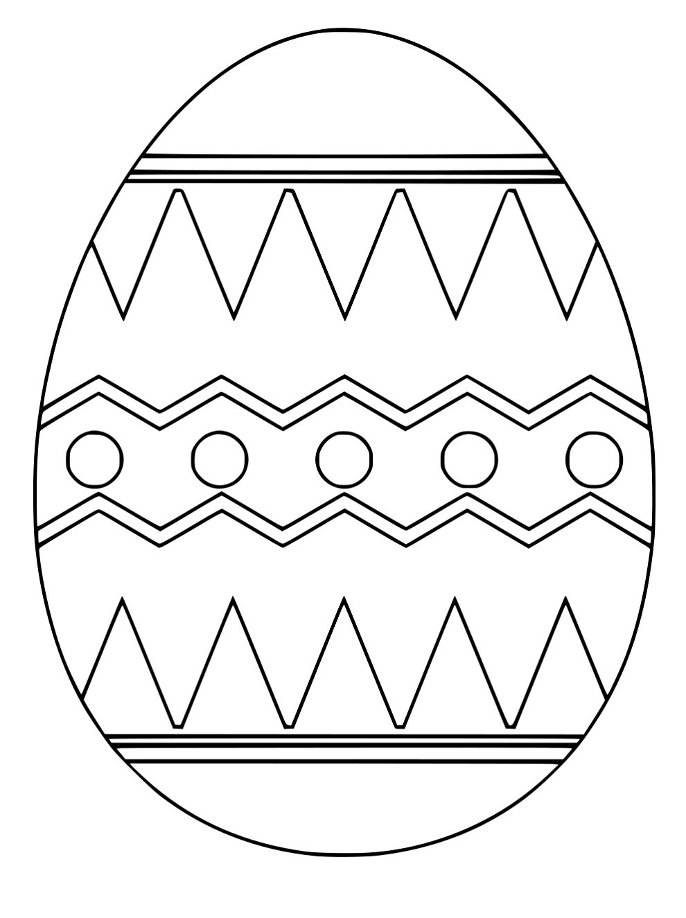 Osterei mit symmetrischen Mustern