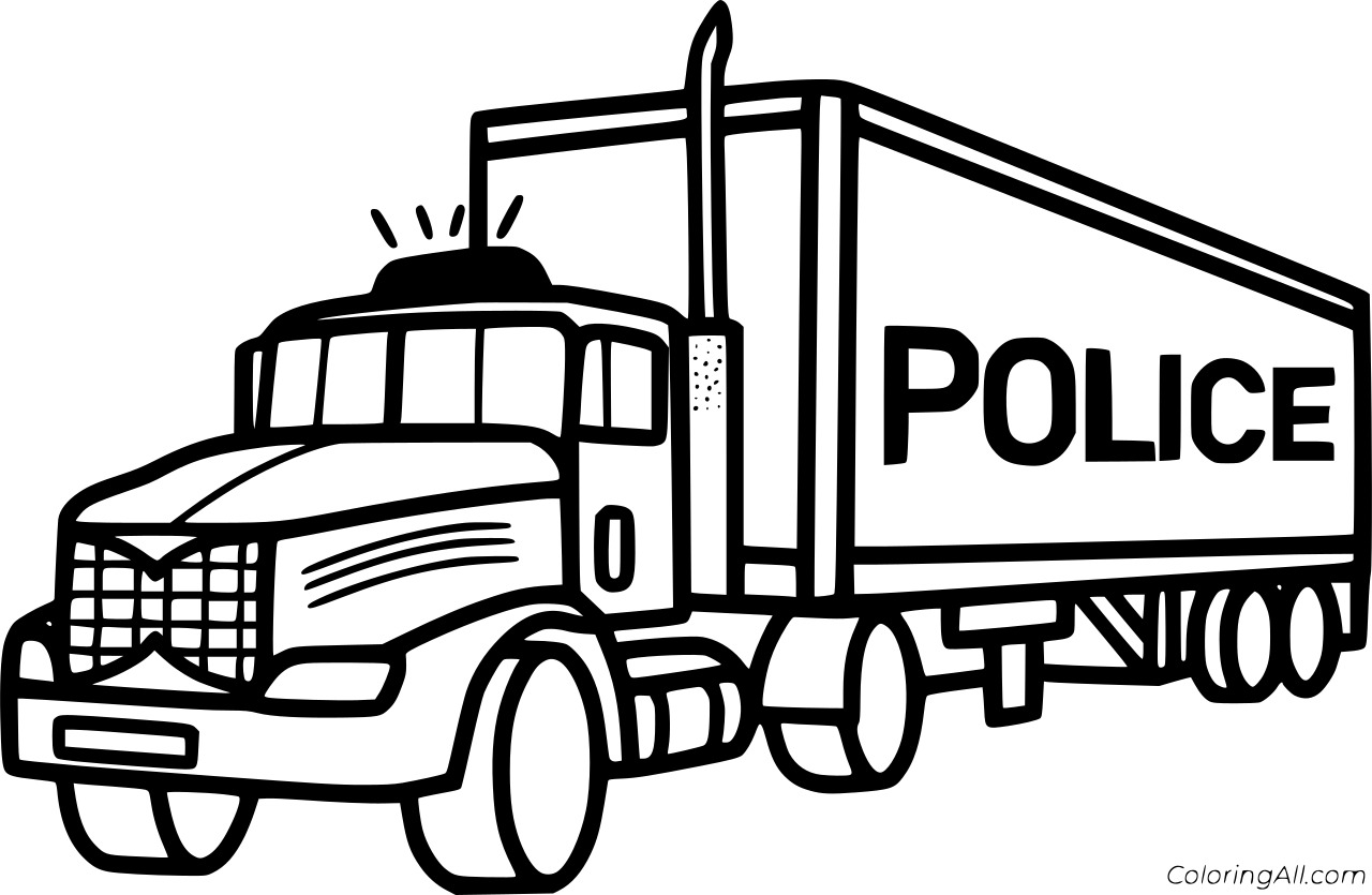 Polizeiauto Lastkraftwagen