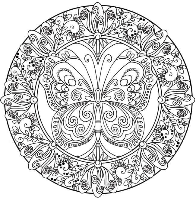 Schmetterlings Mandala