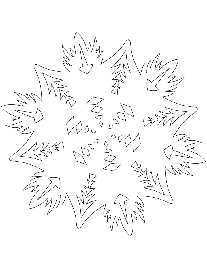 Schneeflocke mit abstraktem Muster