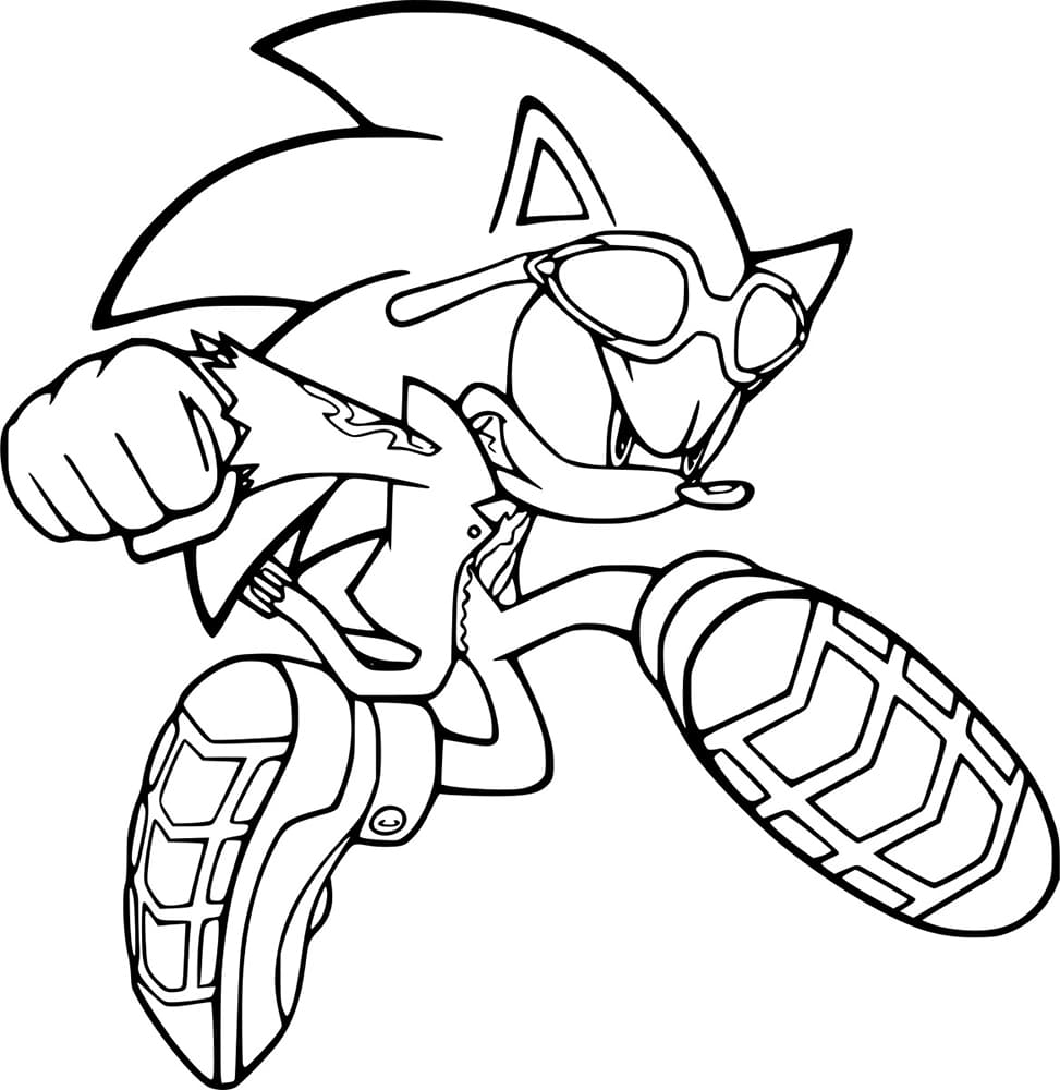 Sonic mit Brille