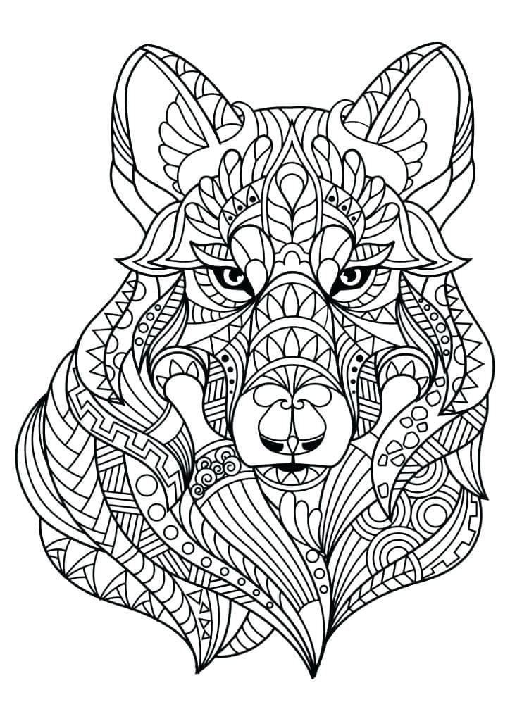 Wolf Tiere Mandala