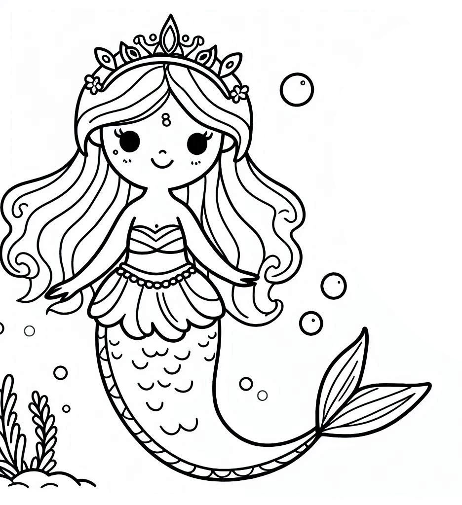 Zeichnungsbild von Meerjungfrauen