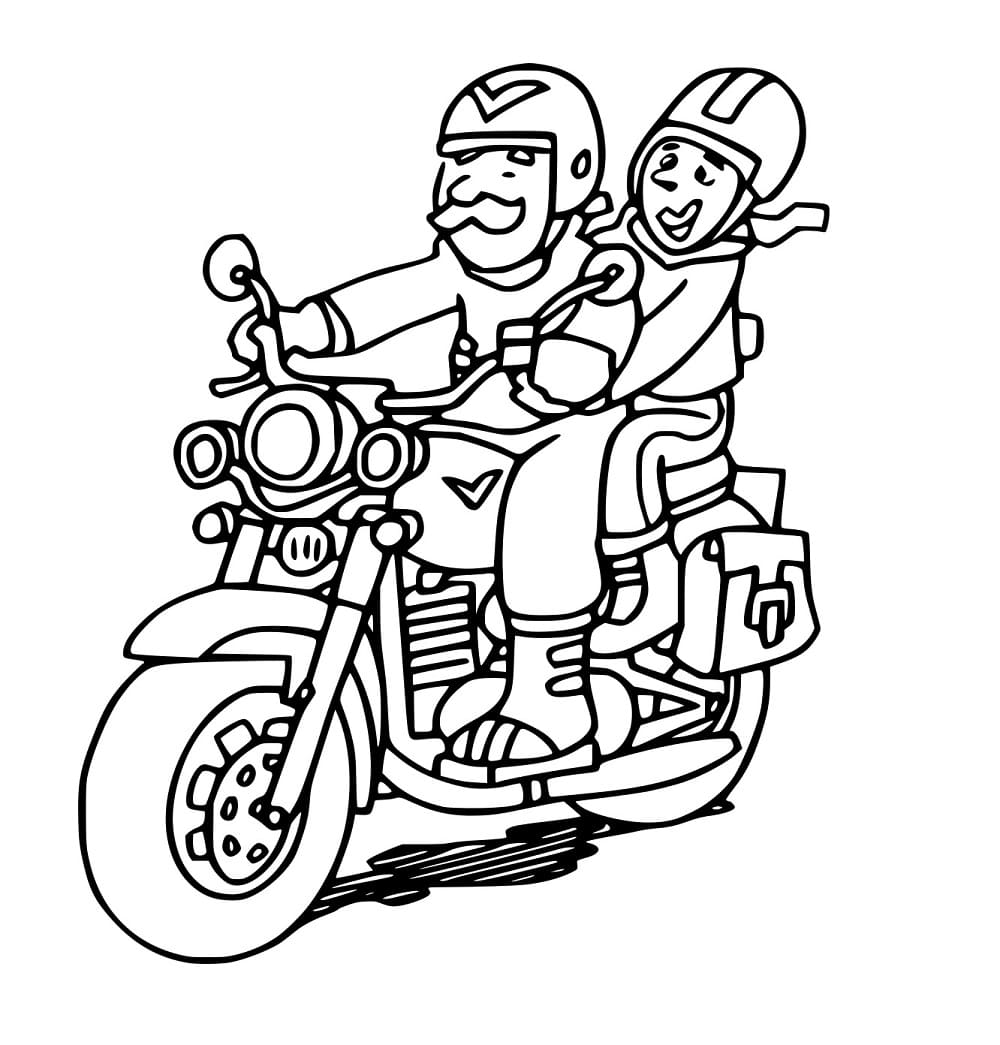 Zwei Männer auf dem Motorrad