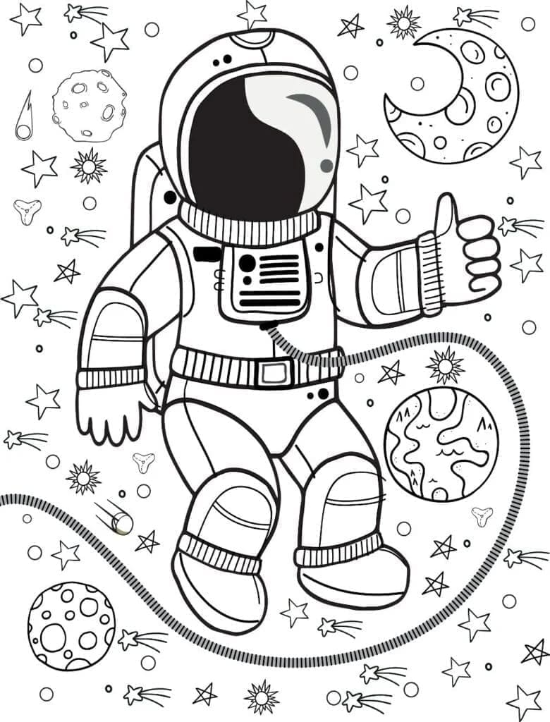 Astronaut zum ausdrucken