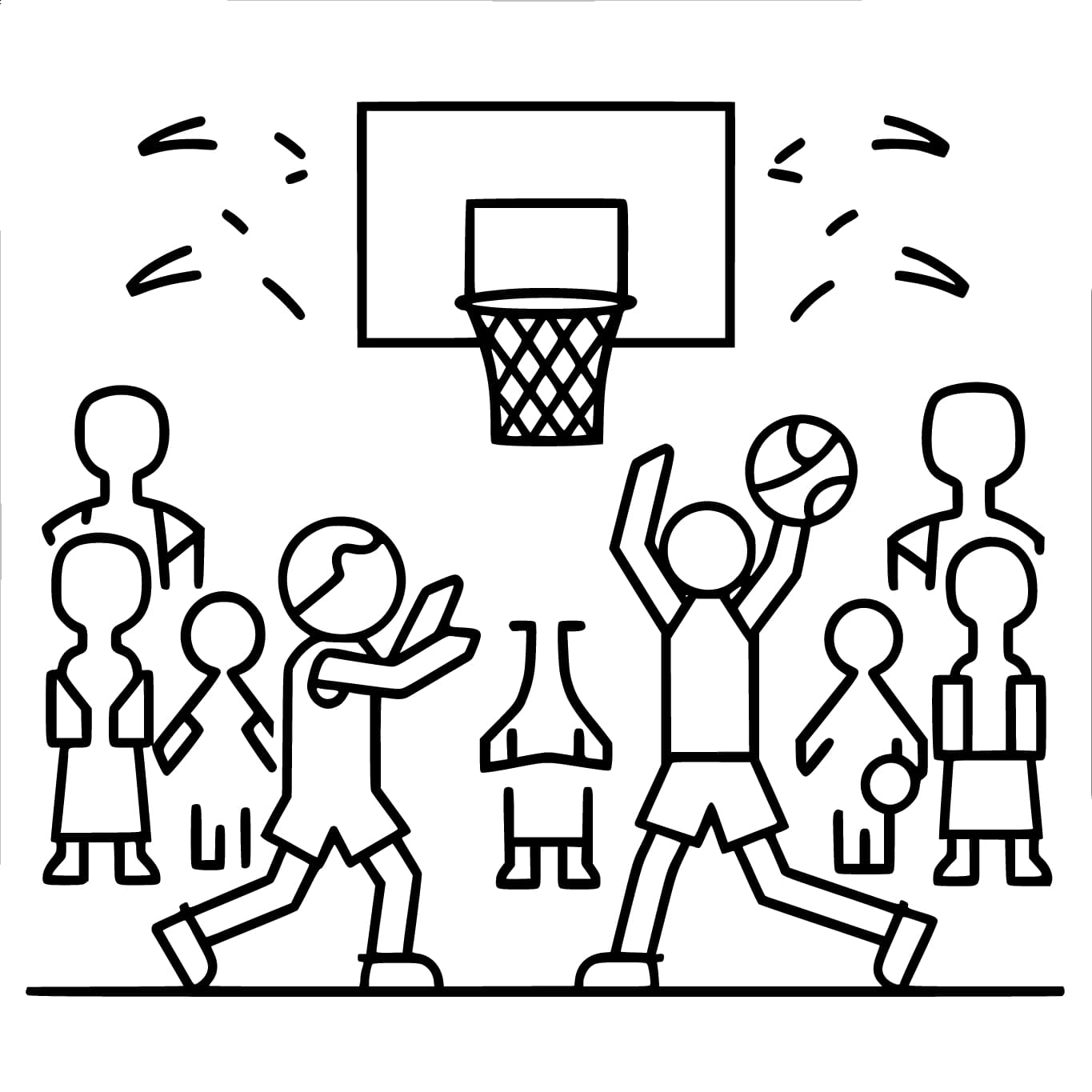 Basketballspiel sehr einfach