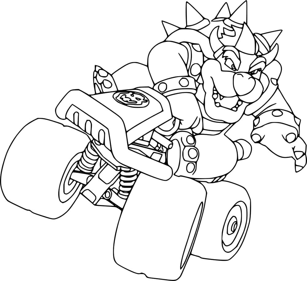 Bowser auf dem Kart