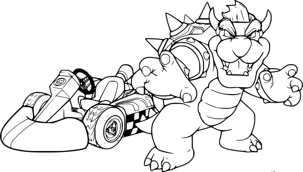 Bowser und sein Kart