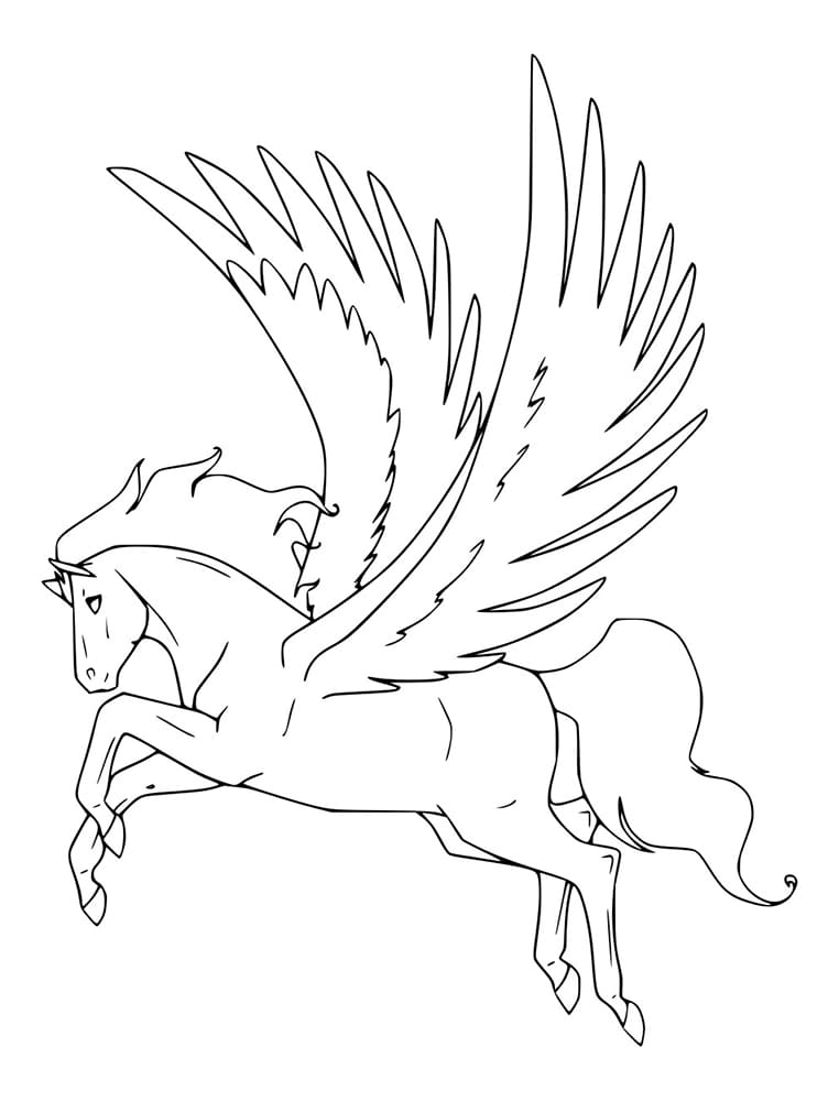 Einfach fliegender Pegasus