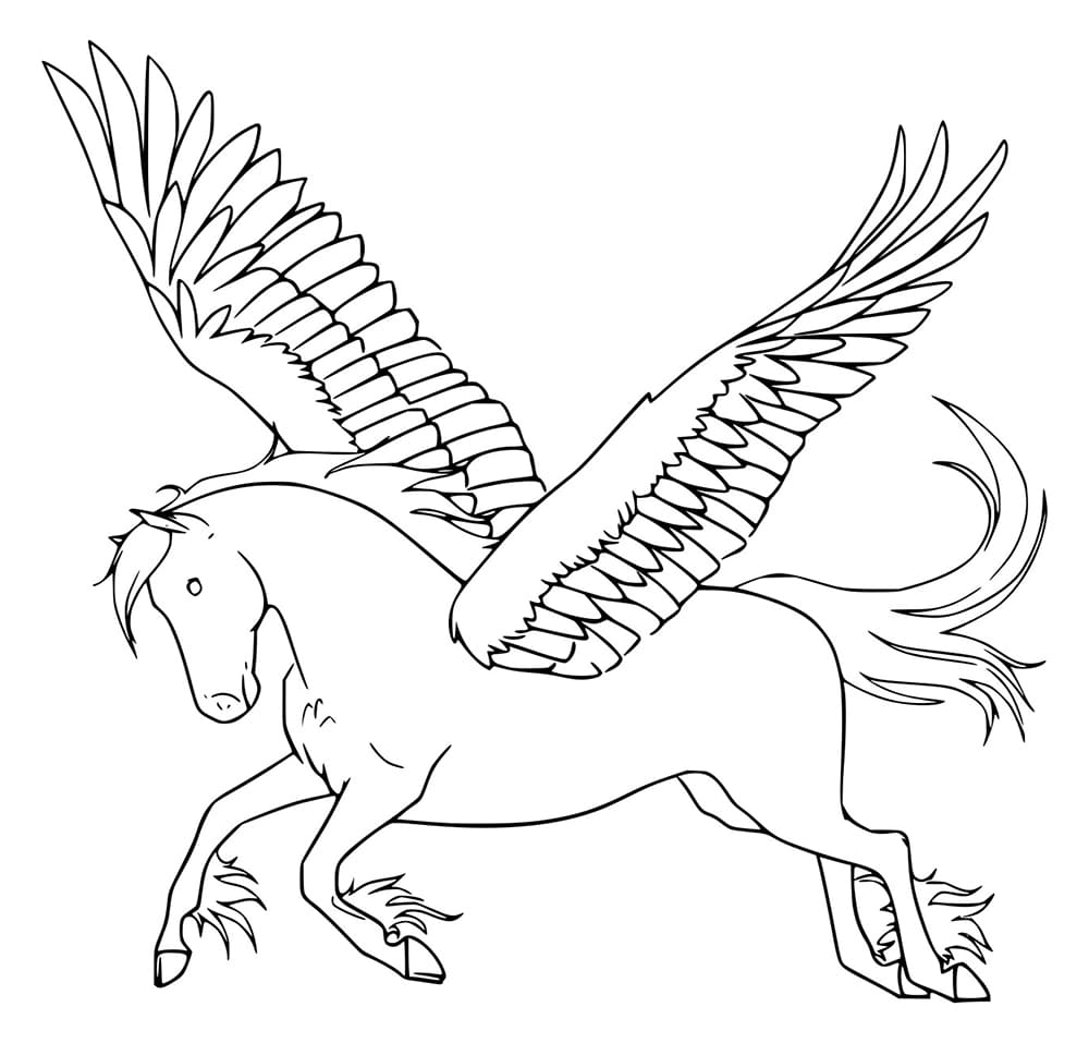 Fliegender realistischer Pegasus