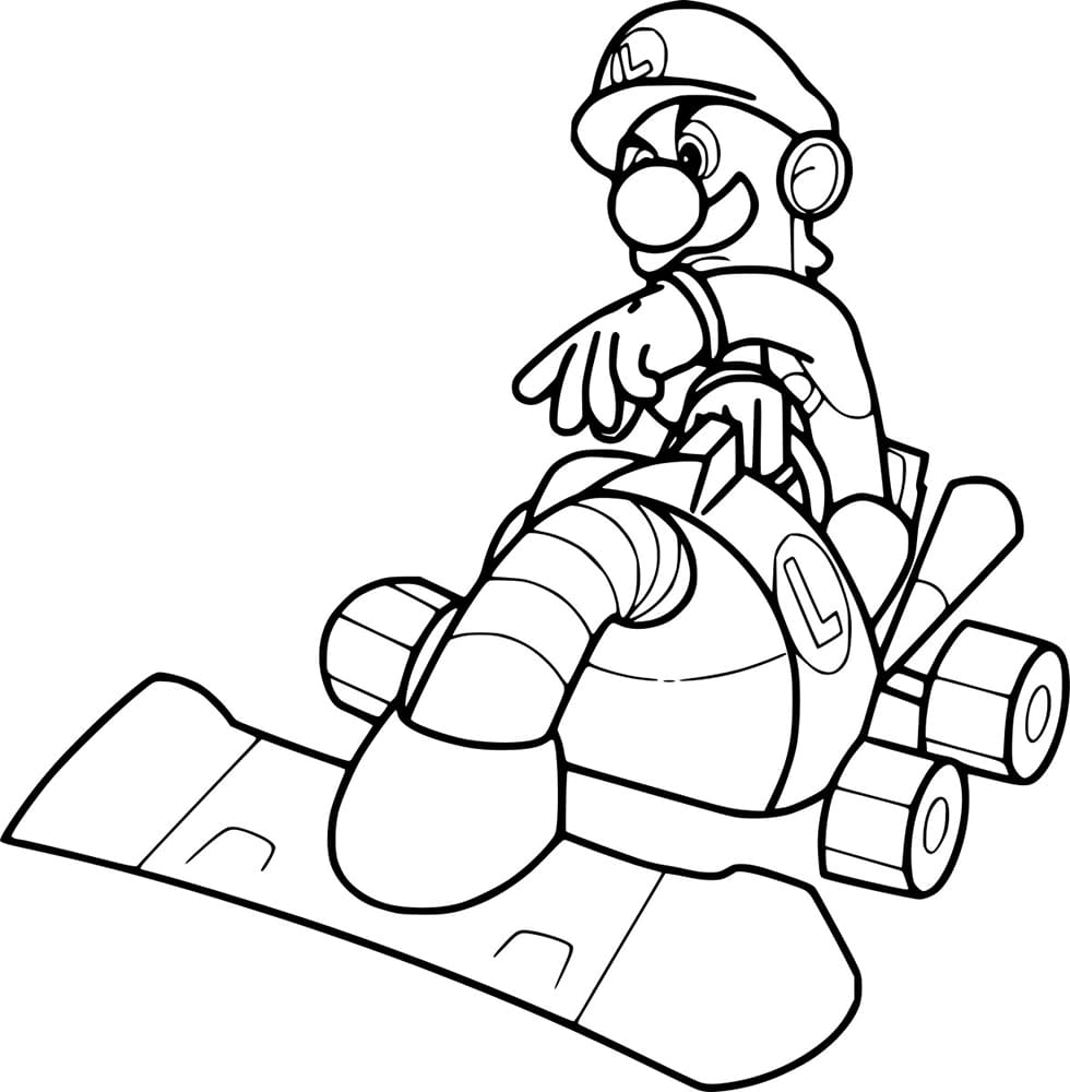 Luigi auf dem Kart