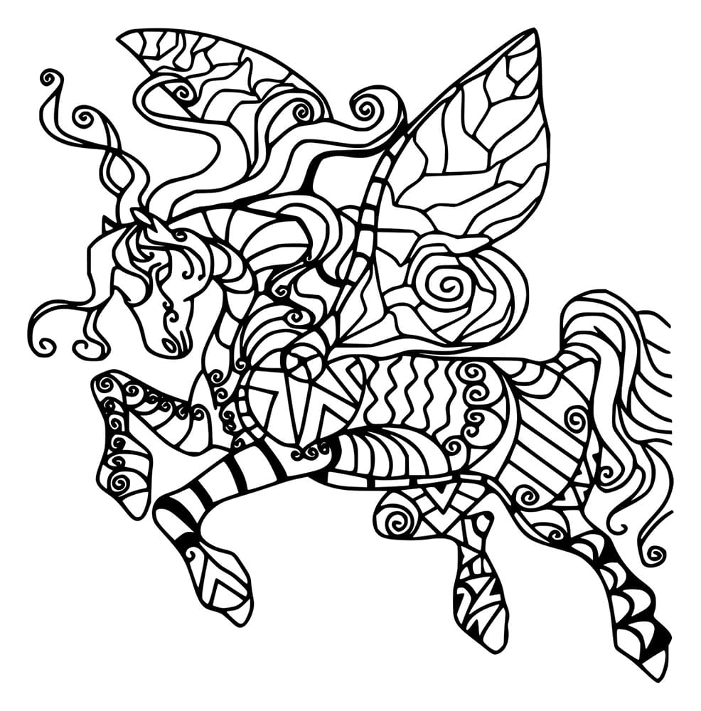 Pegasus Zentangle