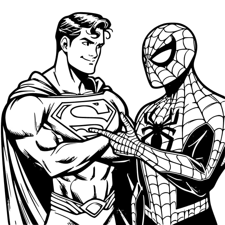 Superman und Spiderman